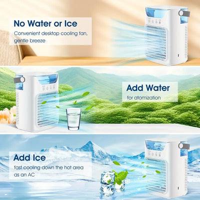 Portable Mini Air Cooler Fan | USB-Powered Personal AC ❄️
