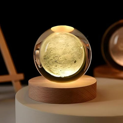3D Love Heart Crystal Ball Night Lamp