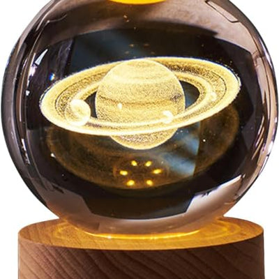 3D Love Heart Crystal Ball Night Lamp