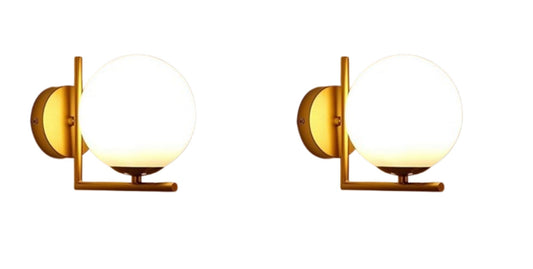 ONECYA ROYAL FANCY Traditional Indoor Wall Light Brown Color Globe Shape E27 Holder Upto 100-Watts Made in India (Bulb Not Included) Pack of 1(Wood) (Antique, 1)