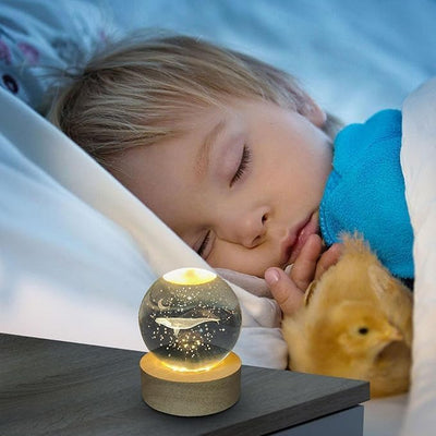 3D Love Heart Crystal Ball Night Lamp