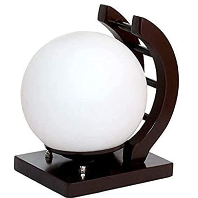 ONECYA ROYAL FANCY Traditional Indoor Wall Light Brown Color Globe Shape E27 Holder Upto 100-Watts Made in India (Bulb Not Included) Pack of 1(Wood) (Antique, 1)