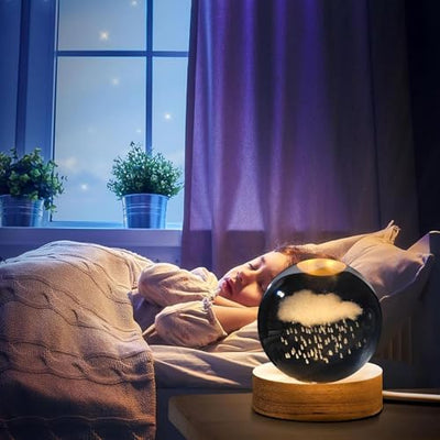 3D Love Heart Crystal Ball Night Lamp