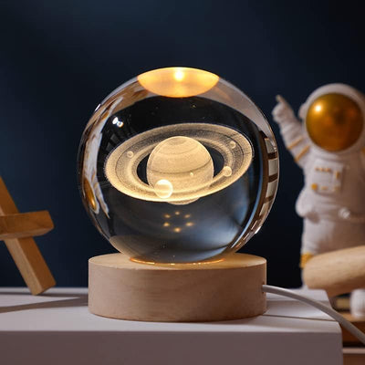 3D Love Heart Crystal Ball Night Lamp