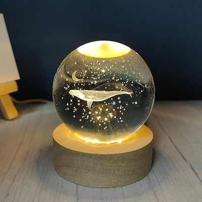 3D Love Heart Crystal Ball Night Lamp