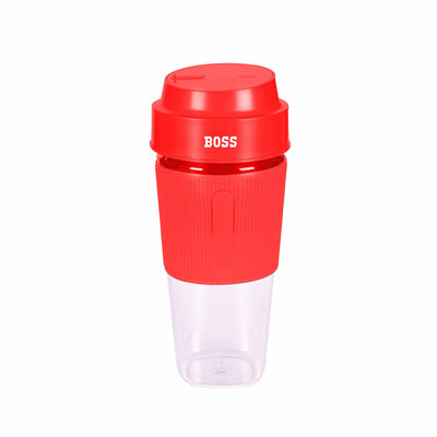 BOSS Smoothie Maker & Portable Electric USB Juice Maker Juicer Bottle Blender Mixer, Rechargeable Bottle Power Blender for Smoothie, Milk Shakes and Juice, 2400 mAh Li-ion Rechargable Battery, 500 ML, built-in Jar, Black