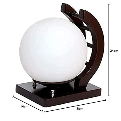 ONECYA ROYAL FANCY Traditional Indoor Wall Light Brown Color Globe Shape E27 Holder Upto 100-Watts Made in India (Bulb Not Included) Pack of 1(Wood) (Antique, 1)