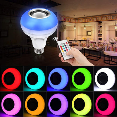 Gesto 12 W Led Wireless Light Bulb With Speaker | Bluetooth Enabled | Rgb Music Light | Colour Changing Remote Control Access| B22 Holder