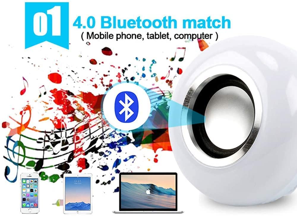 Gesto 12 W Led Wireless Light Bulb With Speaker | Bluetooth Enabled | Rgb Music Light | Colour Changing Remote Control Access| B22 Holder