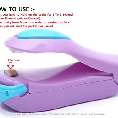 Portable Mini Heat Sealer For Plastic Bags ( Pack Of 2 )