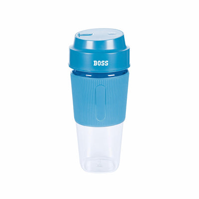 BOSS Smoothie Maker & Portable Electric USB Juice Maker Juicer Bottle Blender Mixer, Rechargeable Bottle Power Blender for Smoothie, Milk Shakes and Juice, 2400 mAh Li-ion Rechargable Battery, 500 ML, built-in Jar, Black