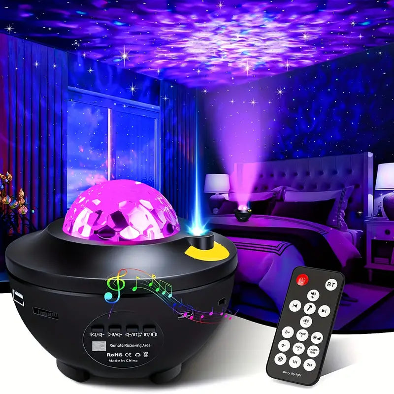 Rylan Galaxy Star Projector Night Lamp for Bedroom | Astronaut Space Projector Night Light for Kids | with Bluetooth Music Speaker & Remote